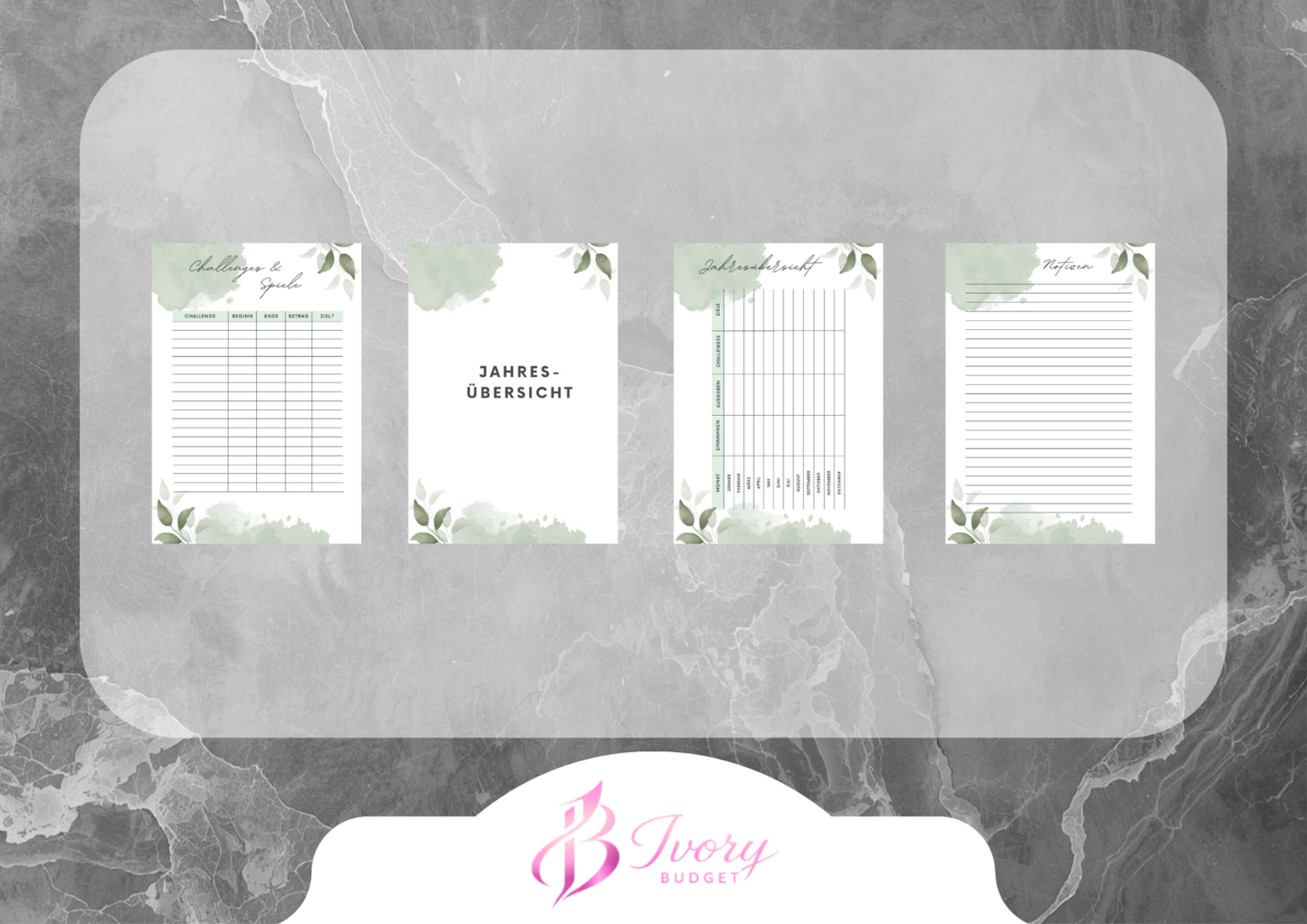 A6 Budget Planer Grün