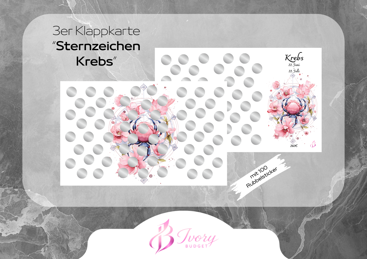 Klappkarte Sternzeichen