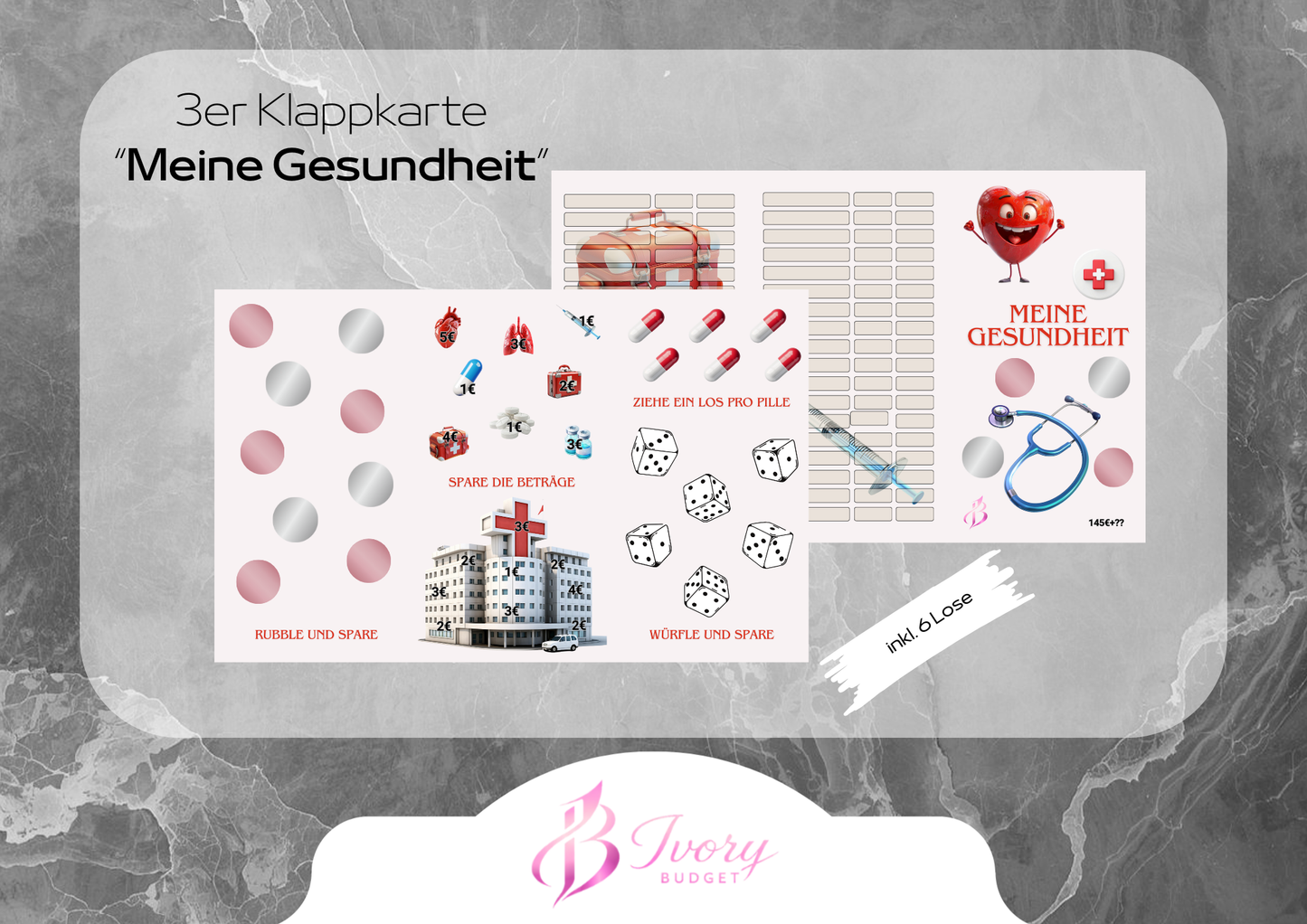 Klappkarte Meine Gesundheit