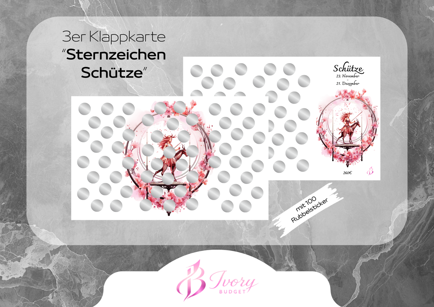 Klappkarte Sternzeichen