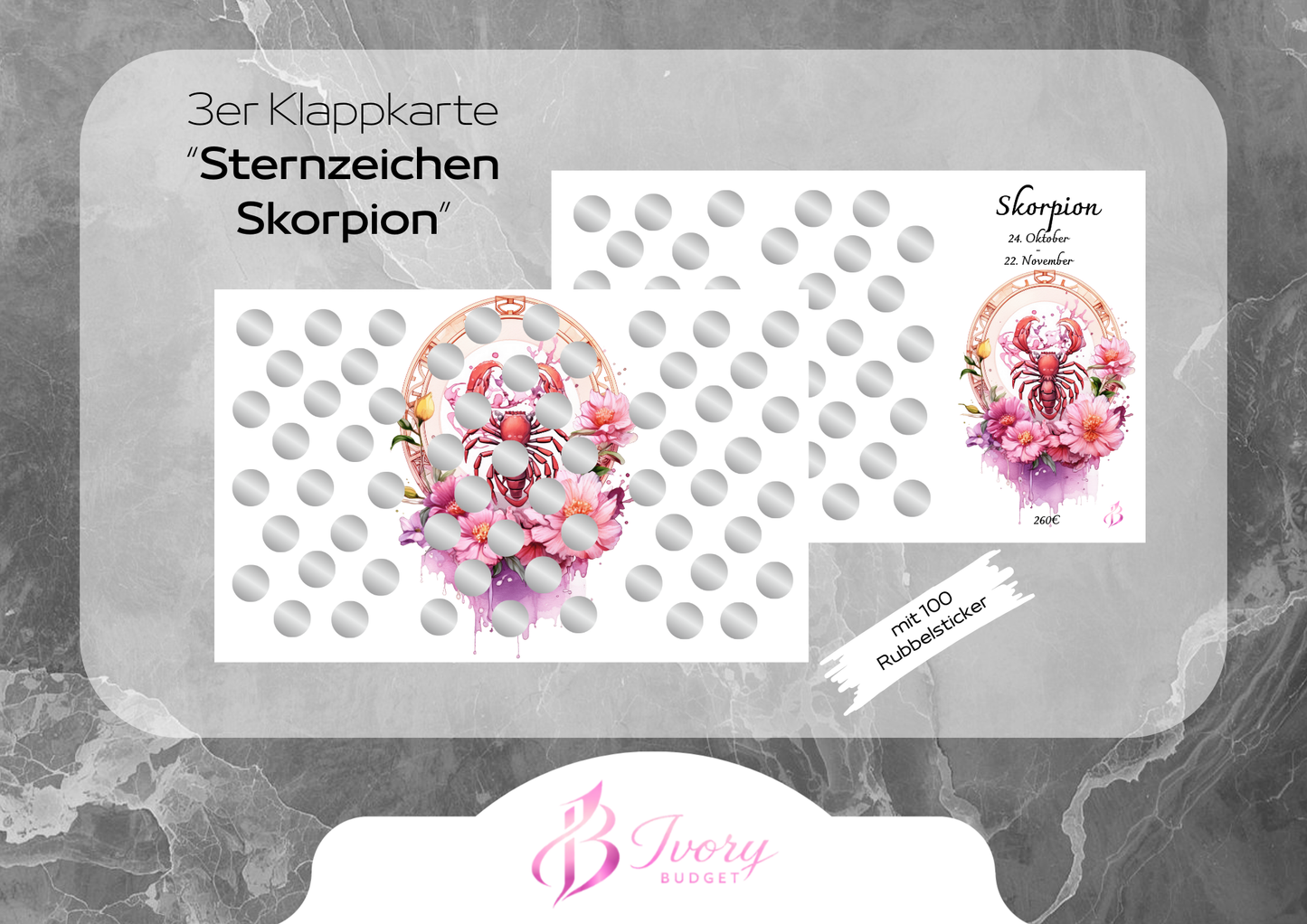 Klappkarte Sternzeichen