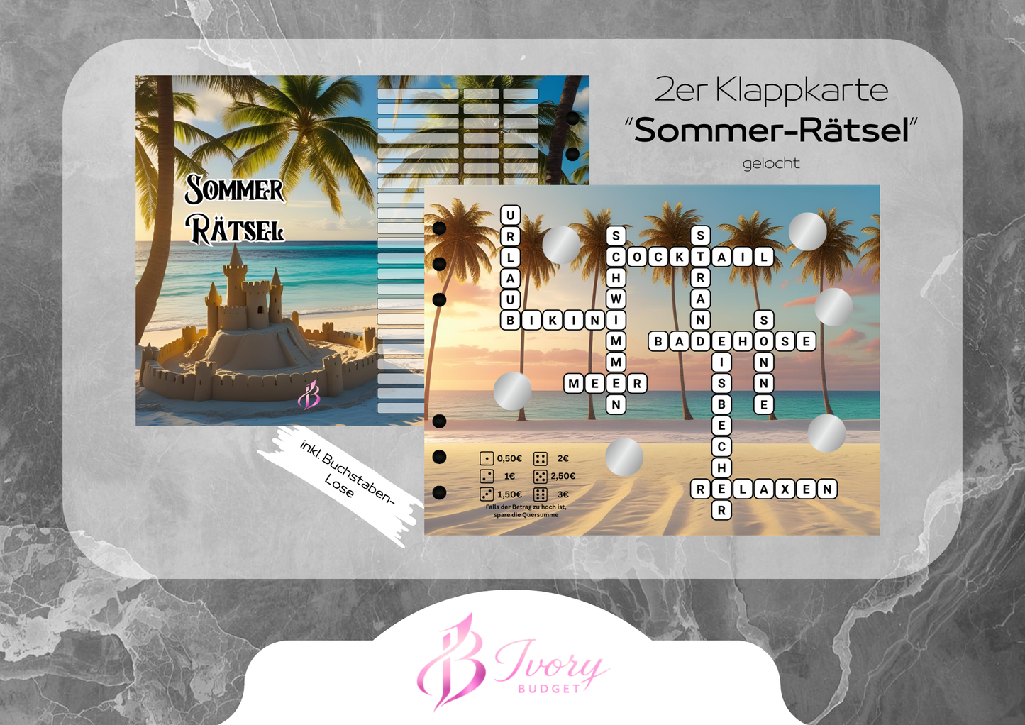 Klappkarte Sommer-Rätsel