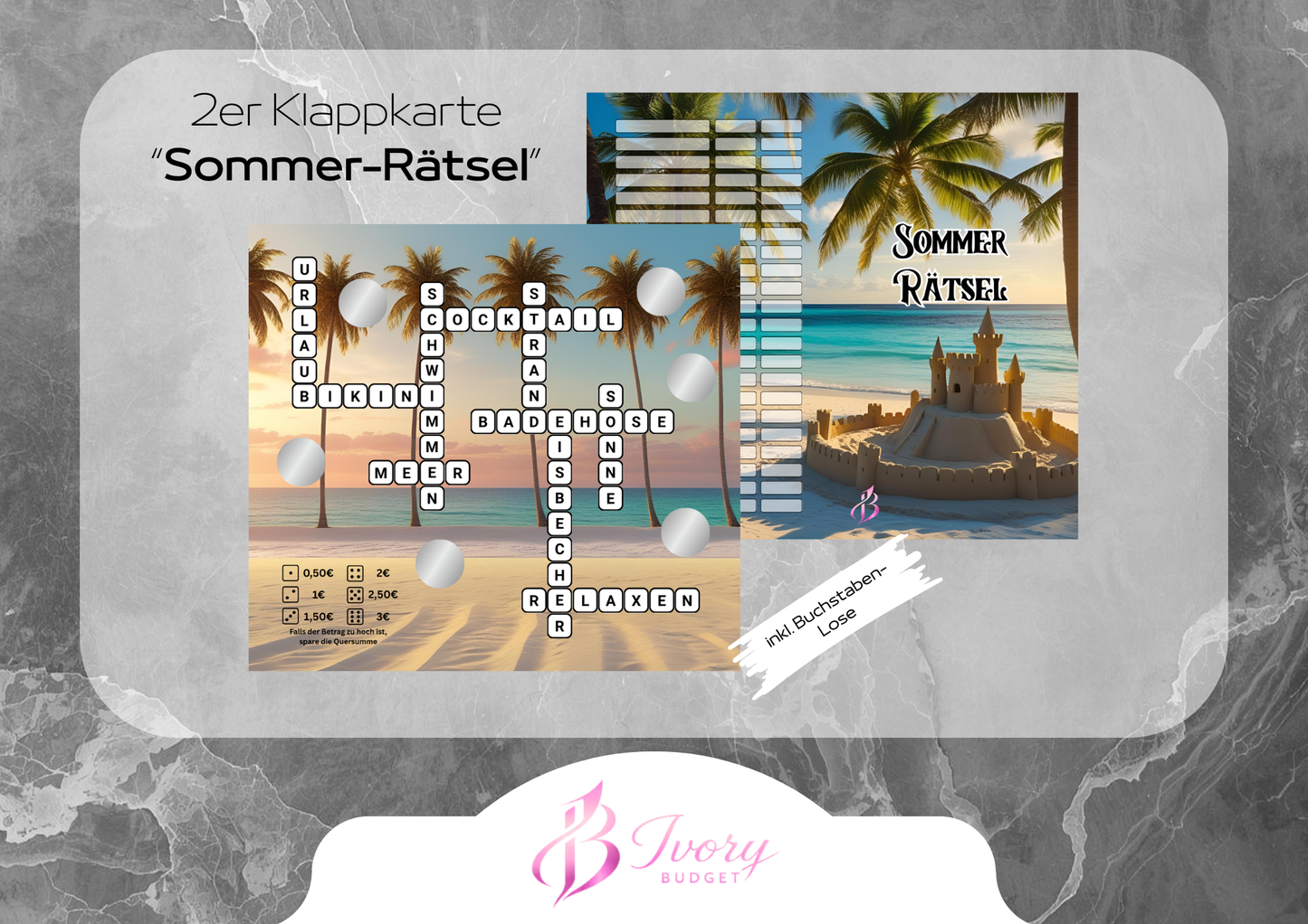Klappkarte Sommer-Rätsel