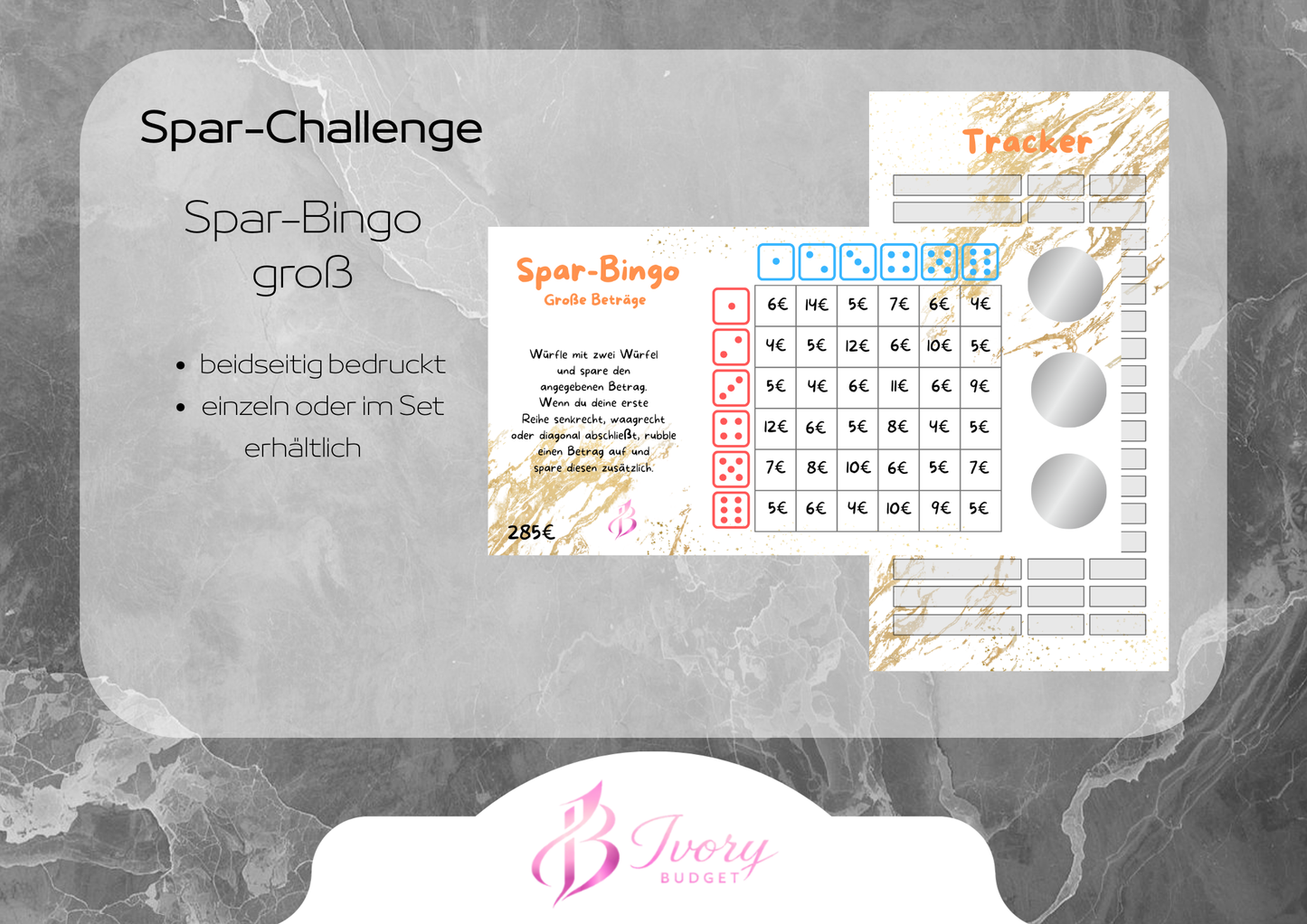 Einzelchallenge Spar-Bingo