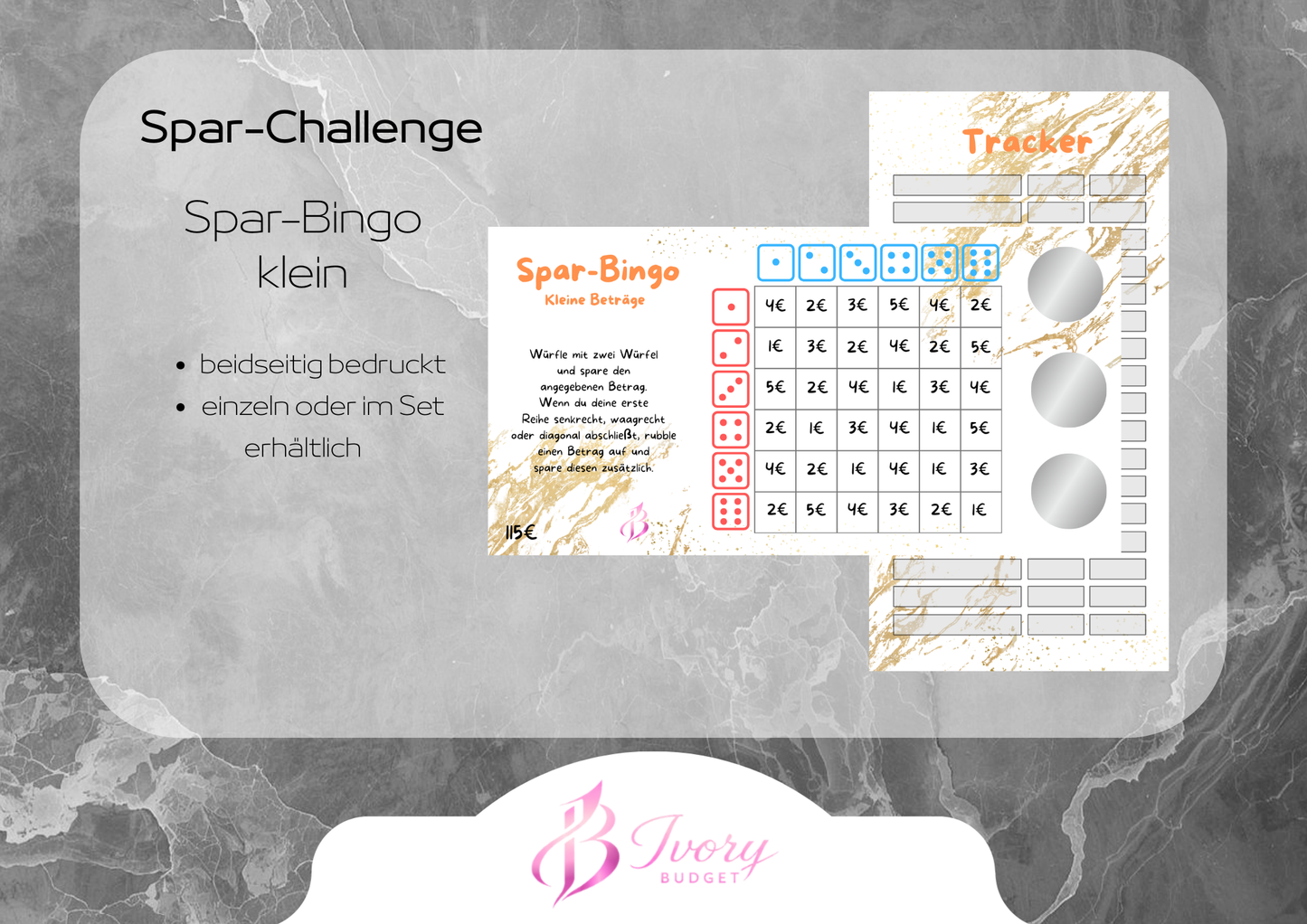 Einzelchallenge Spar-Bingo