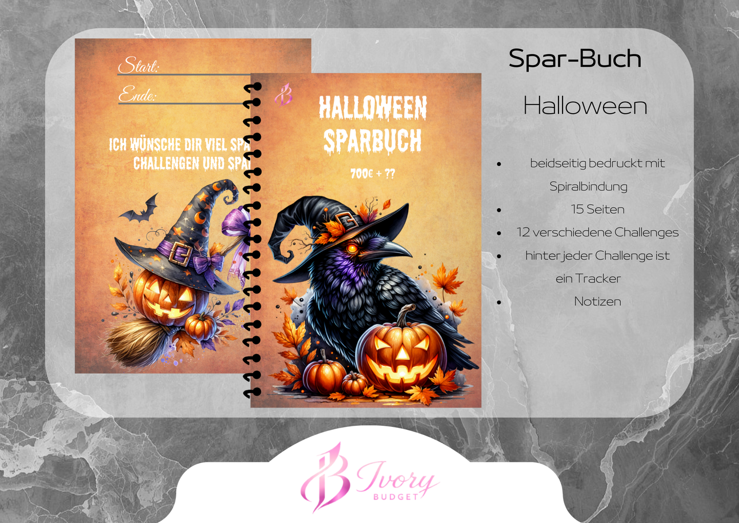 Halloween-Sparbuch