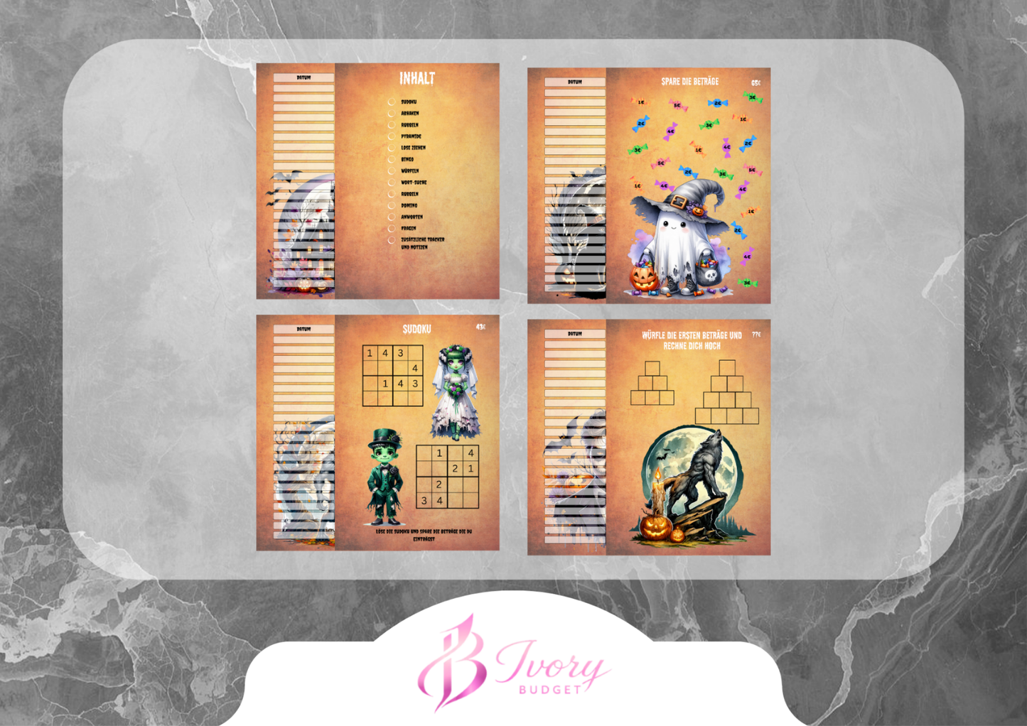 Halloween-Sparbuch