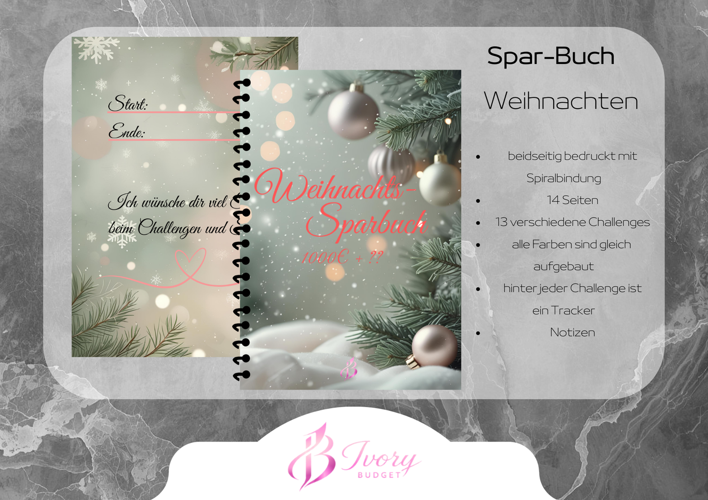 A5 Weihnachts-Sparbuch