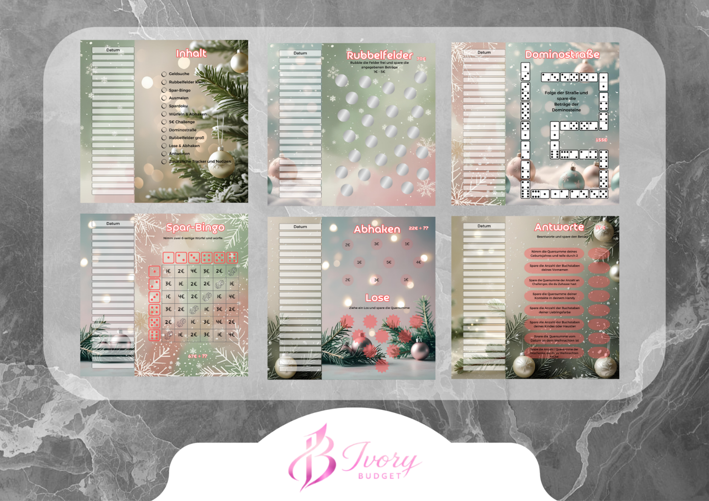 A5 Weihnachts-Sparbuch