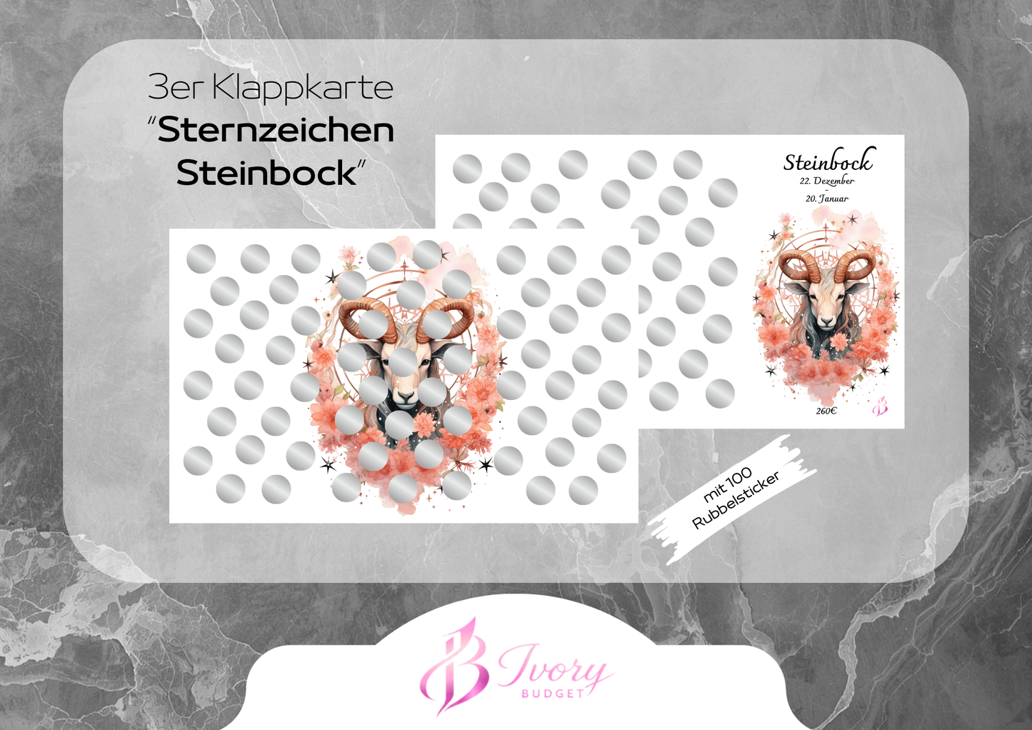 Klappkarte Sternzeichen