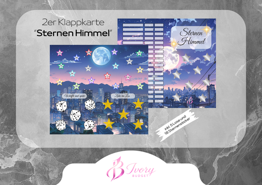 Klappkarte Sternen Himmel