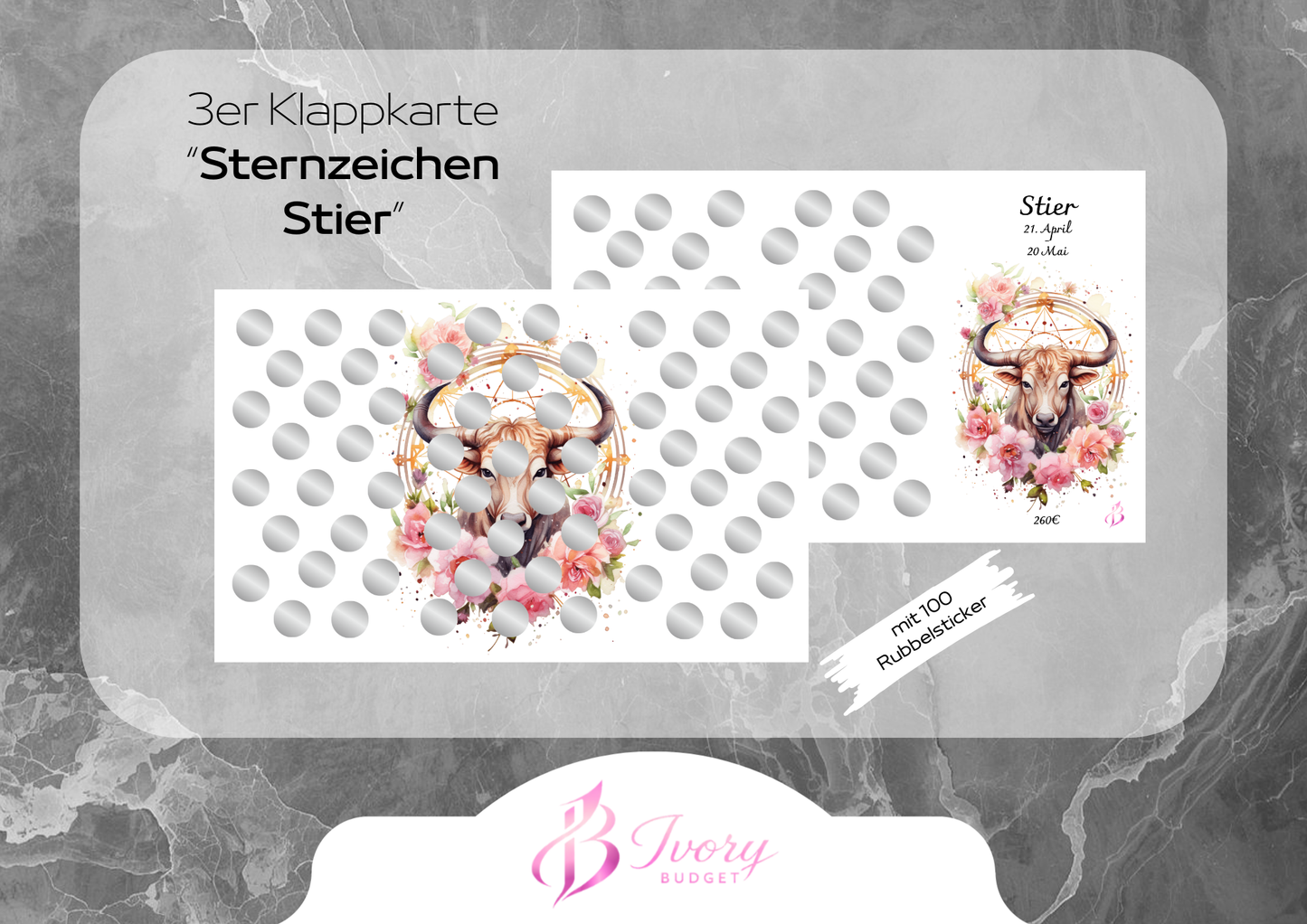 Klappkarte Sternzeichen