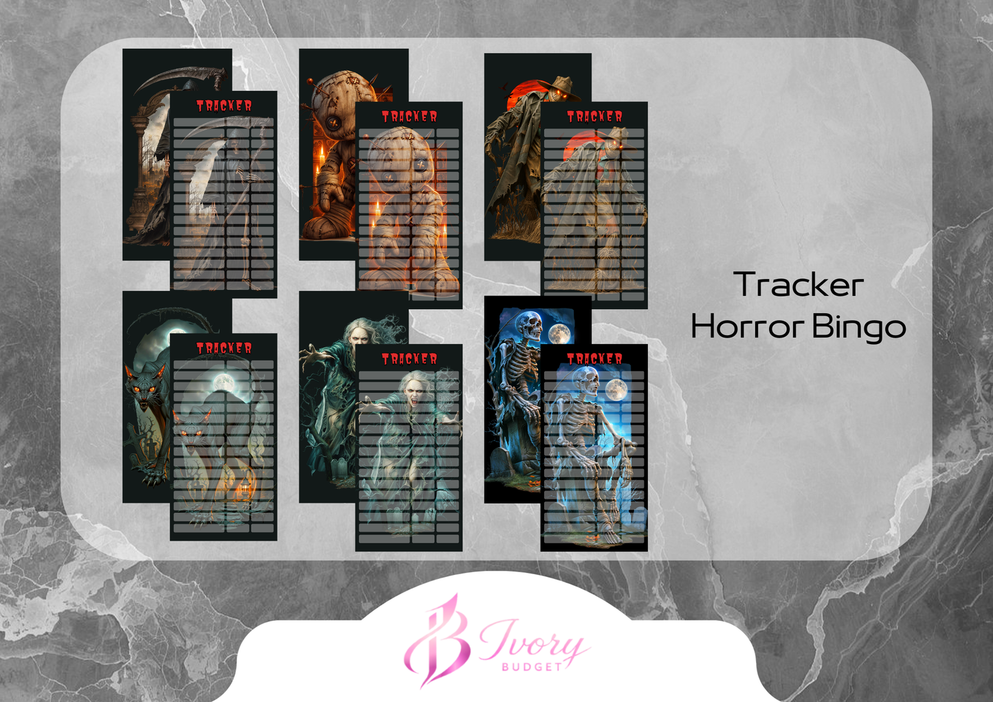Klappkarte Horror Bingo