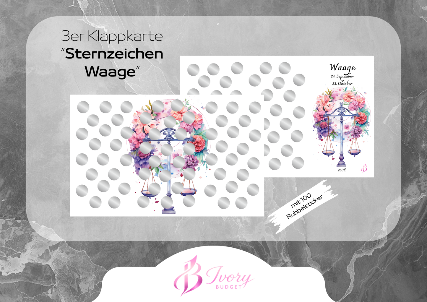 Klappkarte Sternzeichen