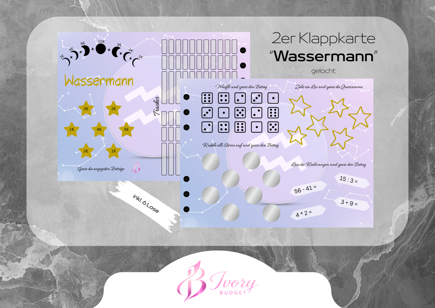 Klappkarte Sternzeichen