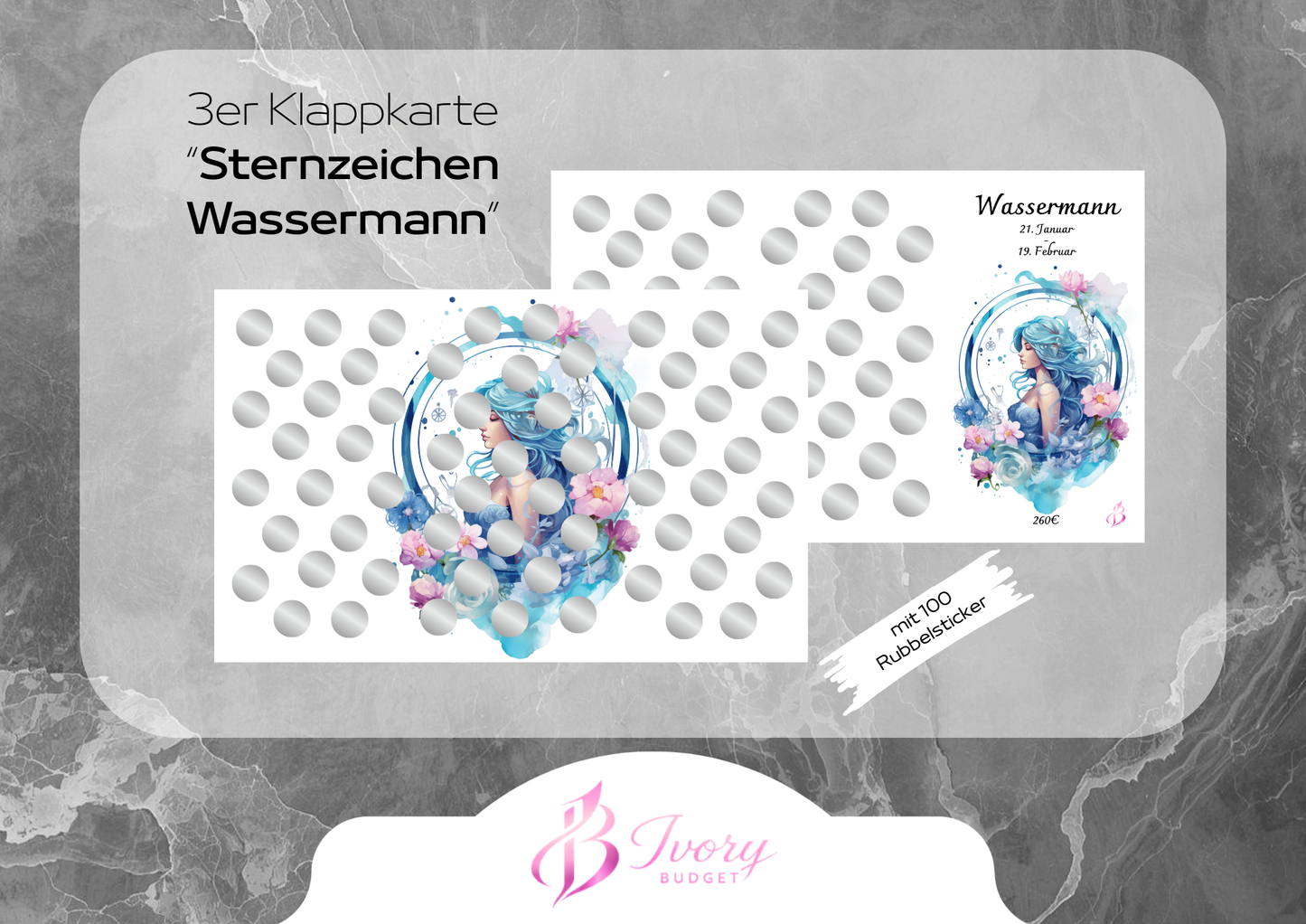 Klappkarte Sternzeichen