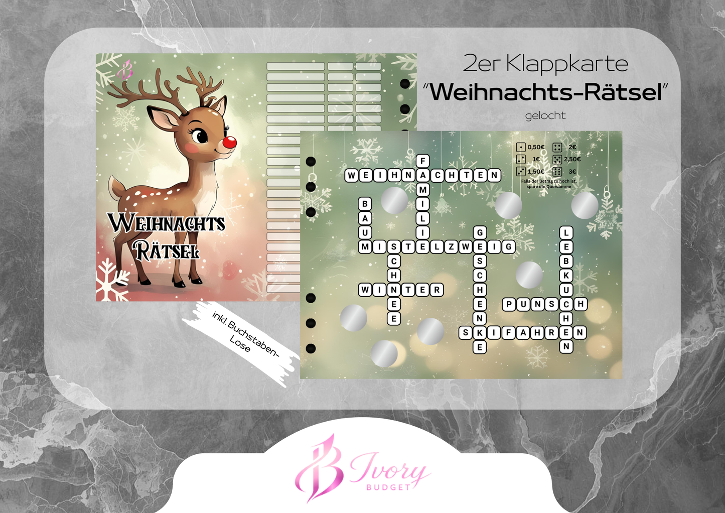 Klappkarte Weihnachts-Rätsel
