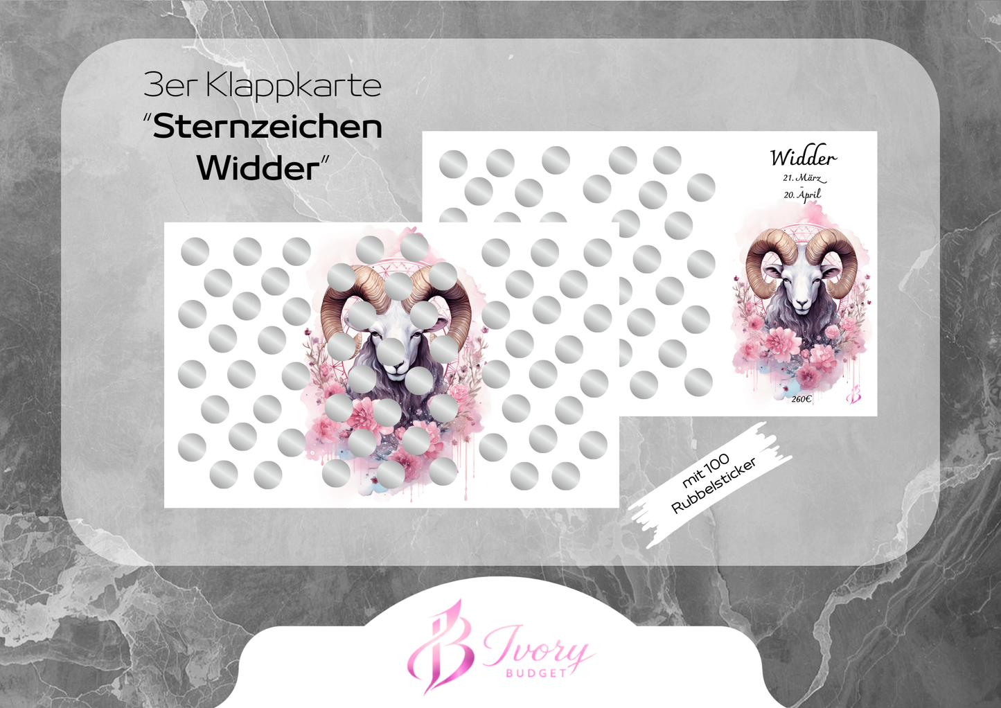 Klappkarte Sternzeichen