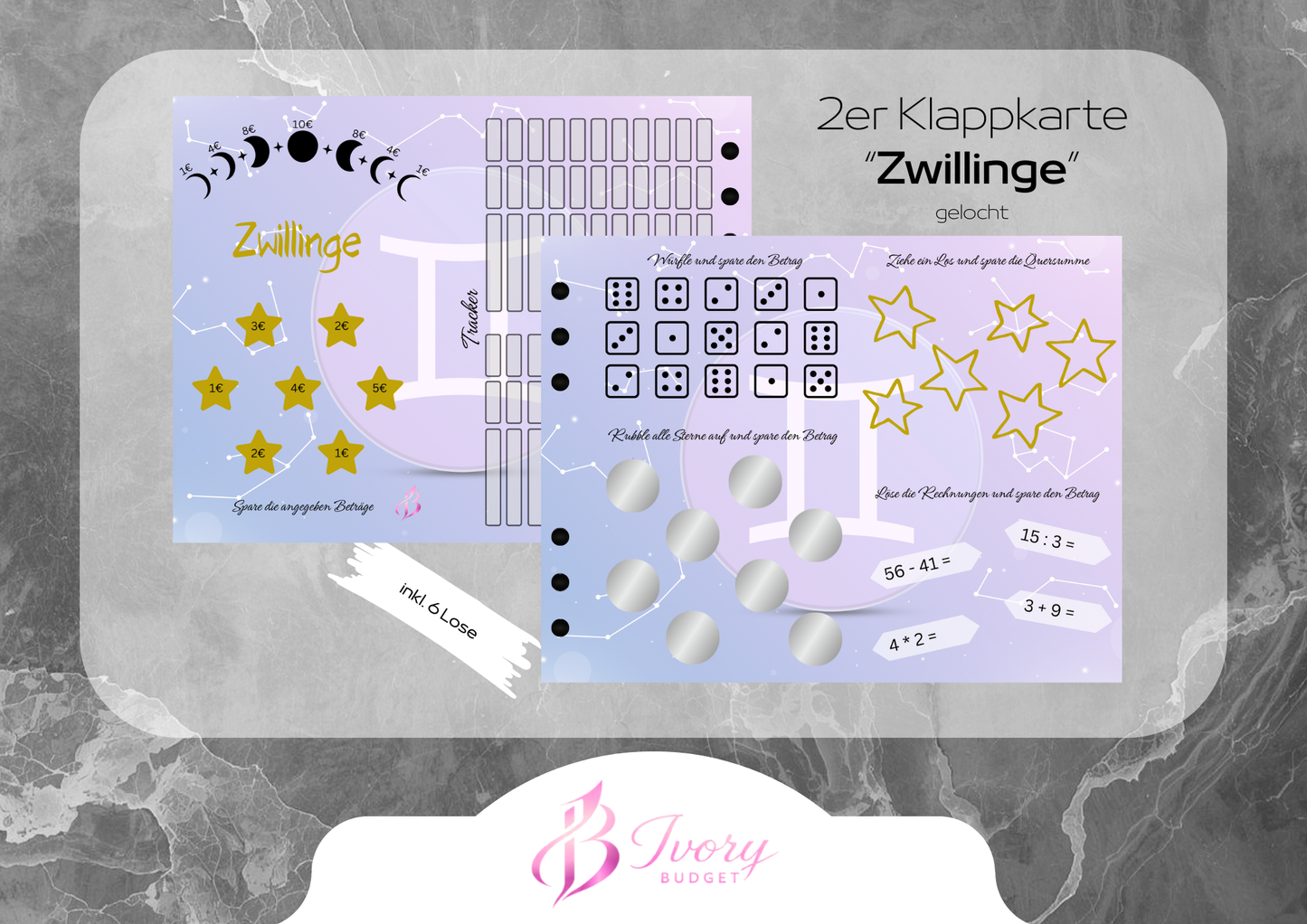 Klappkarte Sternzeichen
