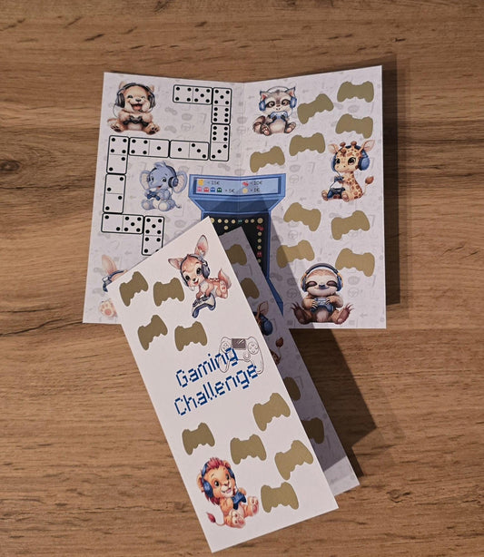 Klappkarte Gaming Challenge
