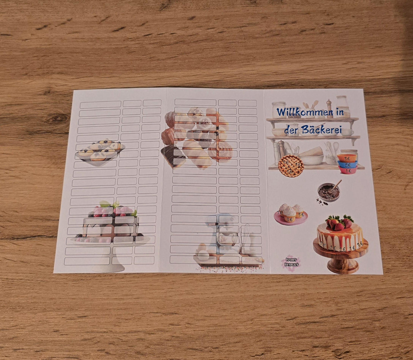 Klappkarte Willkommen in der Bäckerei